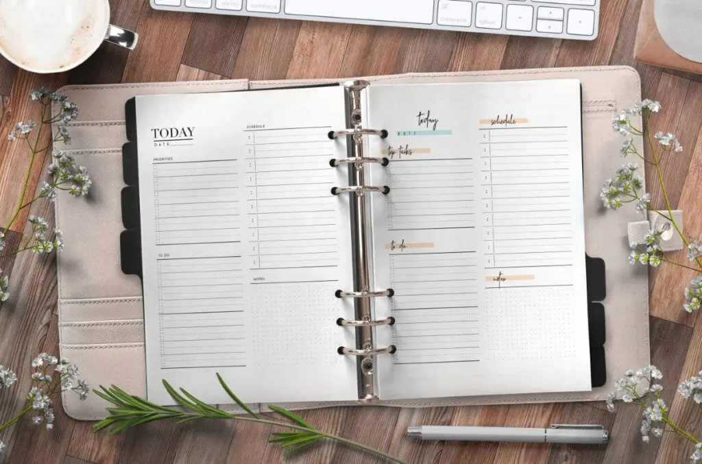 Day Planner Page In Two Styles Free Printable