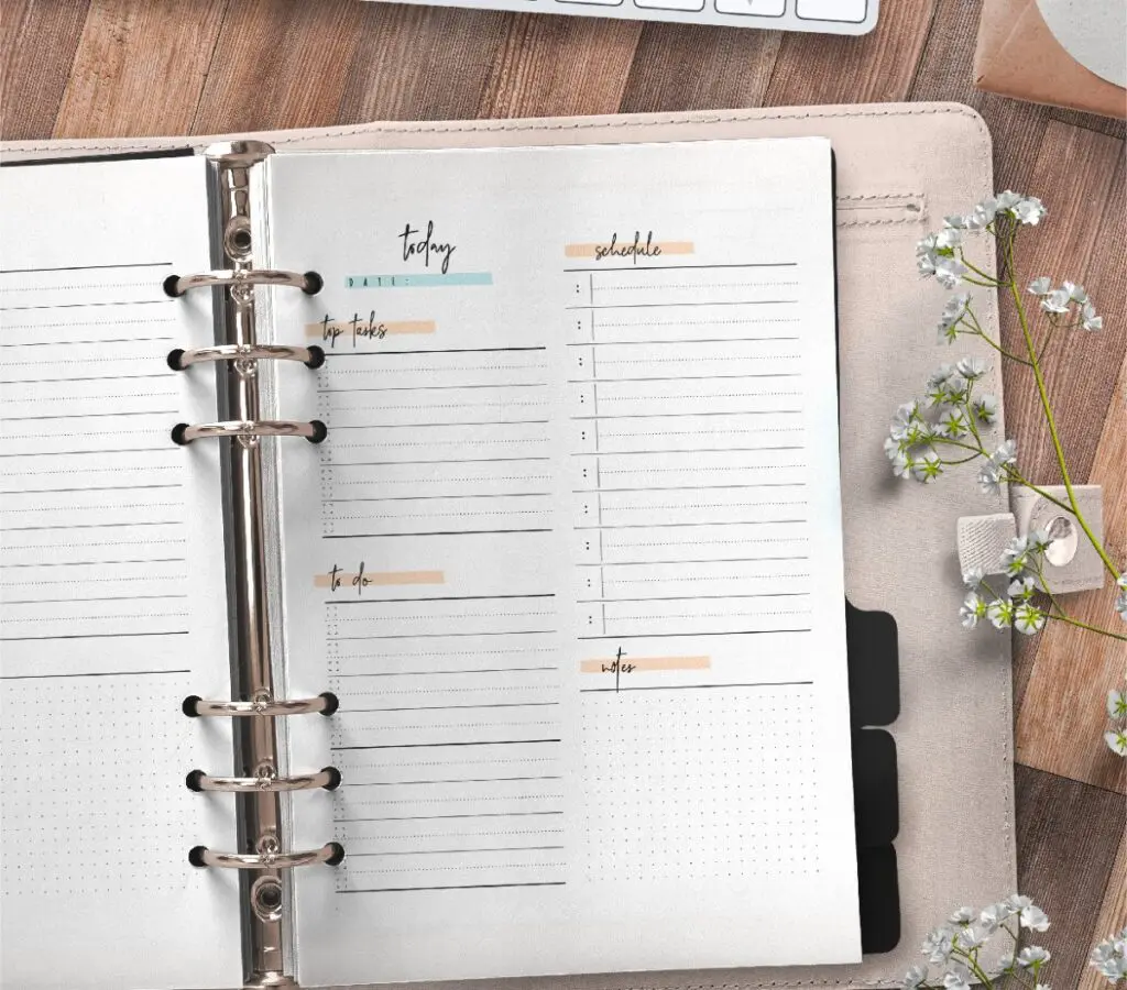 Day Planner Page In Two Styles Free Printable 2