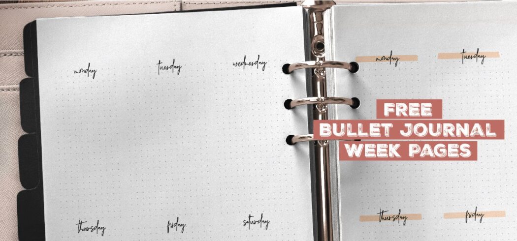Free Bullet Journal Weekly Planner Template - Bullet Journal Ideas