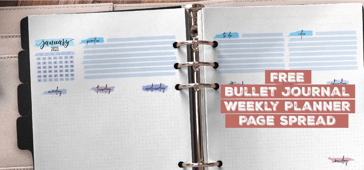 Printable Planner Template Weekly Spread Bullet Journal. Bullet Journal  Inserts. Printable Journal Pages 