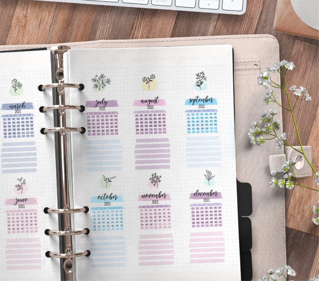 Free Monthly Bullet Journal Layout 2