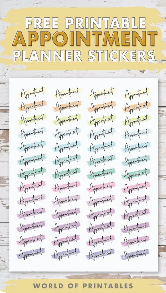 Free Printable Appointment Planner Stickers