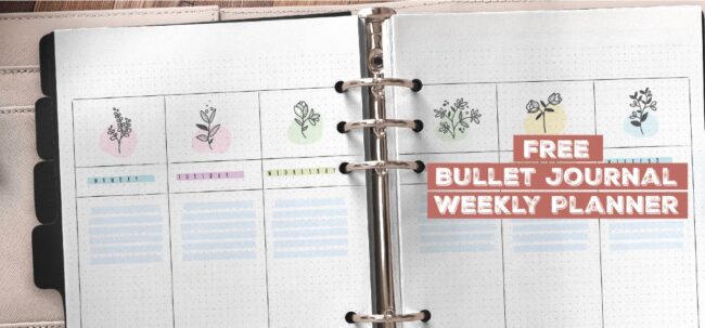 Free Floral Weekly Planner Pages - Bullet Journal Inspiration