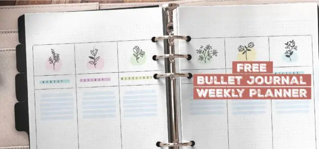 Free Printable Bullet Journal Weekly Planner