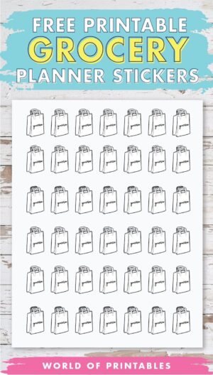 Free Printable Grocery Planner Stickers - World of Printables