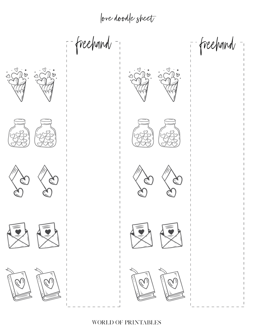Bullet Journal Doodles Free Printable Practice Sheets