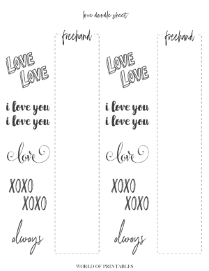 Bullet Journal Doodles Free Printable Practice Sheets