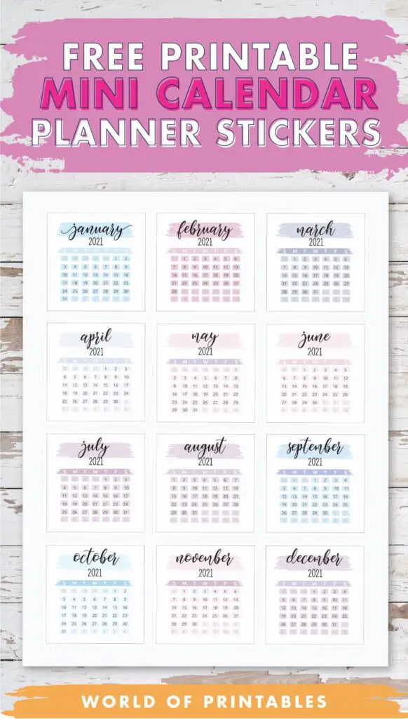 Free Printable Mini Calendar Planner Stickers-3