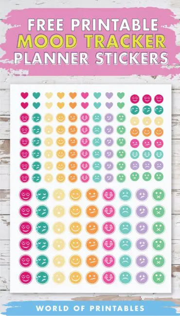 Free Printable Mood Tracker Planner Stickers