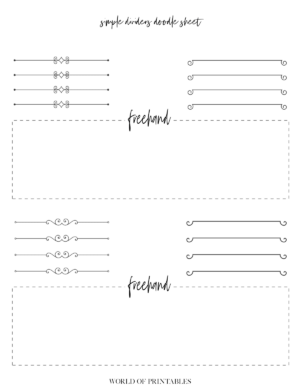 Bullet Journal Doodles Free Printable Practice Sheets