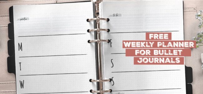 Free Weekly Planner For Bullet Journals