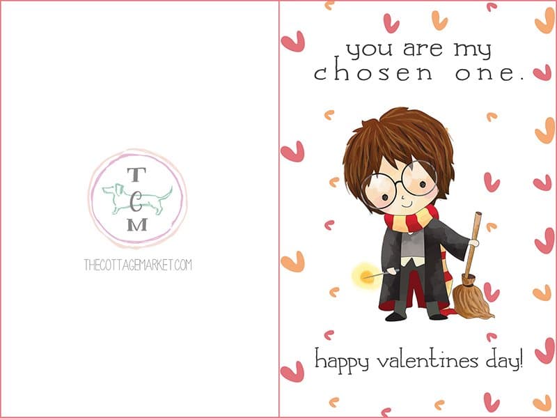Free Printable Harry Potter Valentine’s Day Cards