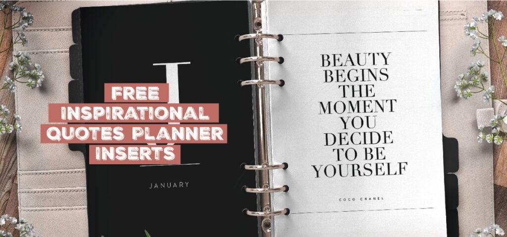 Inspirational Quote Planner Insert Printable