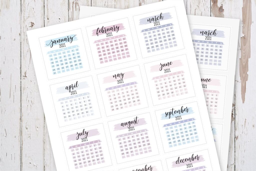 Mini Calendar Planner Stickers-3