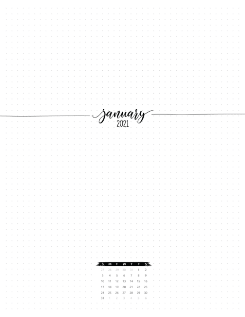 Free Month At A Glance Planner Insert - Free Printable Planner Page