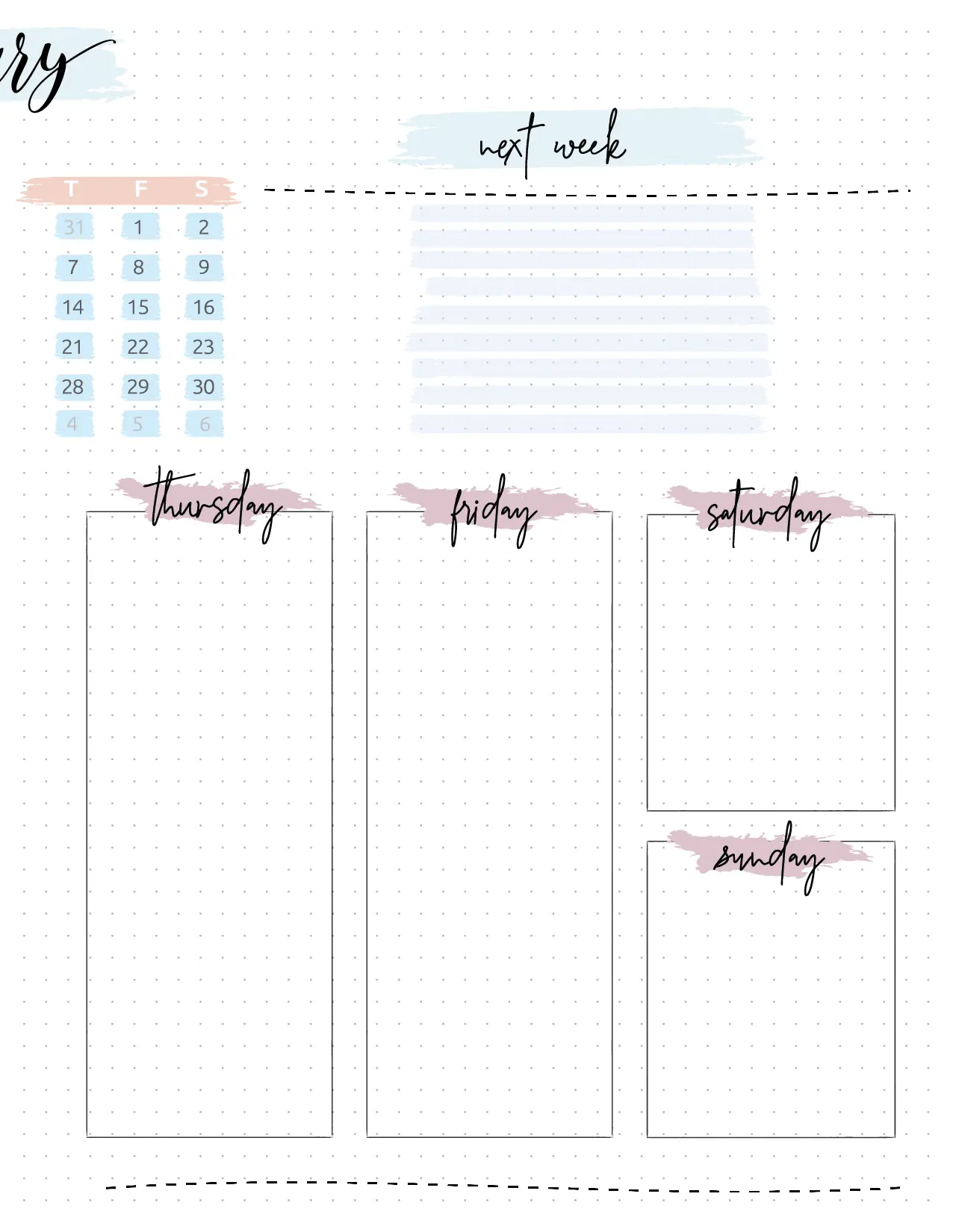 Monthly Bullet Journal Layout Pages-02