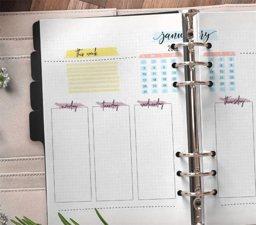 Monthly Bullet Journal Layout Pages Free Printable 1