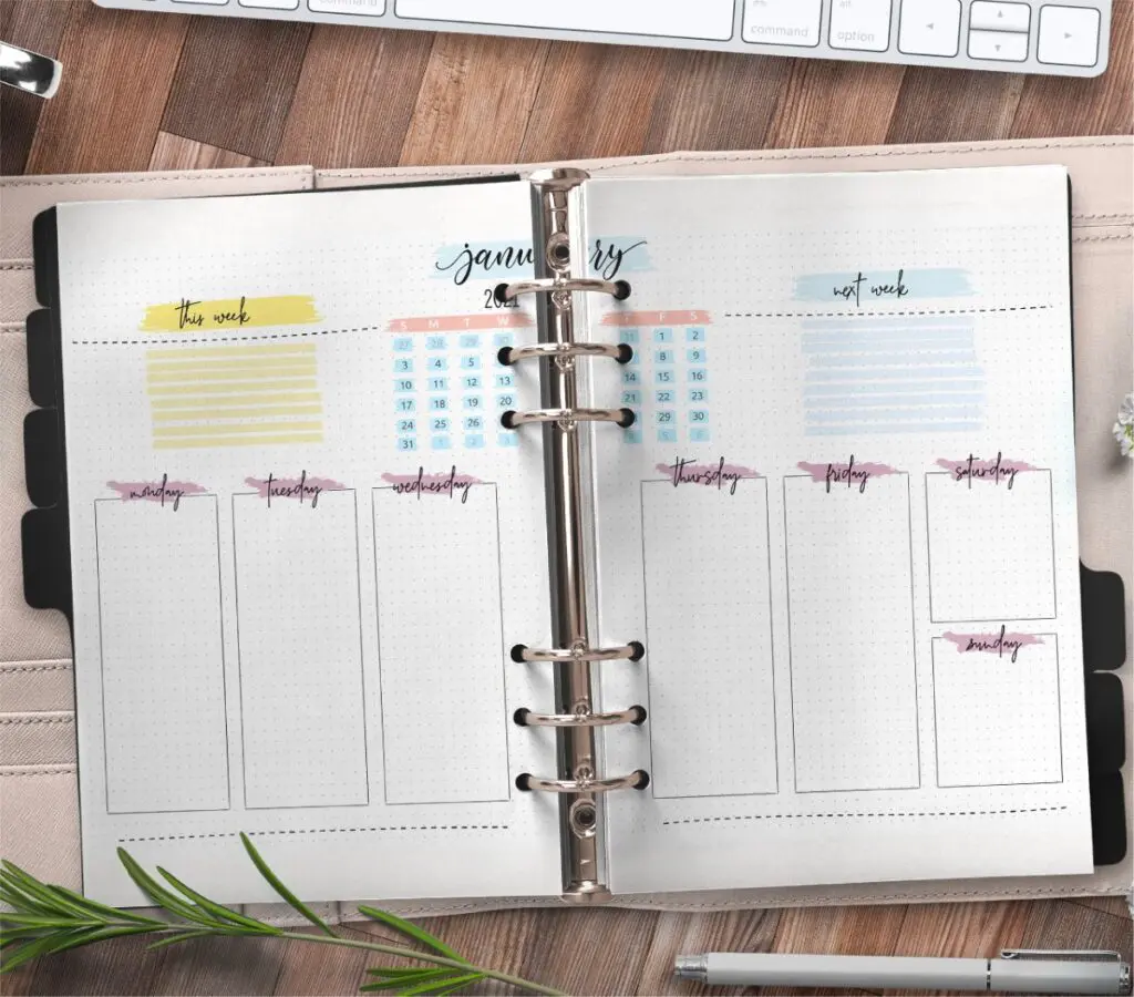 Monthly Bullet Journal Layout Pages Free Printable 3