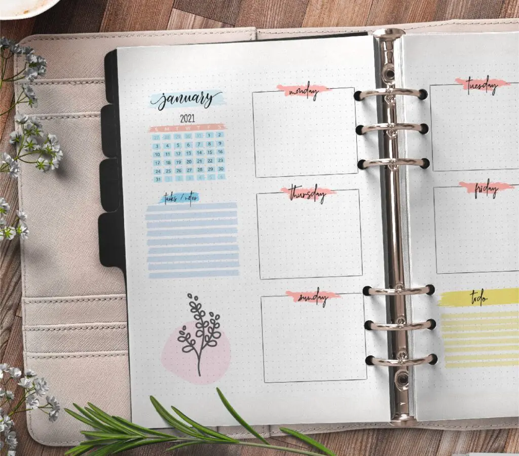 Monthly Planner Insert On Two Pages Free Printable 1