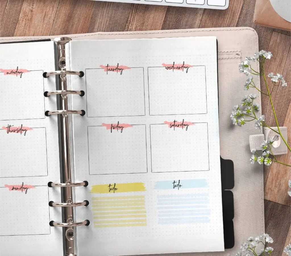 Monthly Planner Insert On Two Pages Free Printable 2