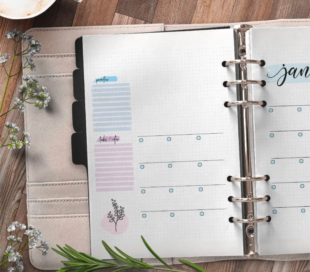 Monthly Planner On Two Pages Free Printable 1