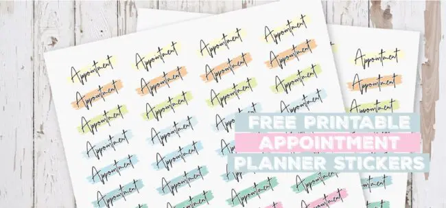 Printable Appointment Planner Stickers