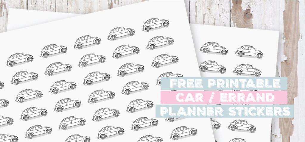 Printable Car Planner Stickers
