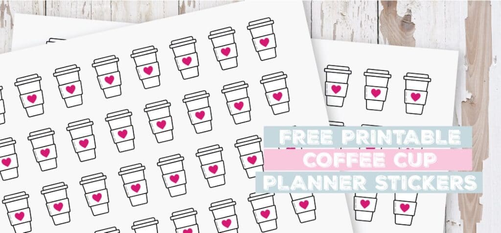 Printable Coffee Cup Planner Stickers