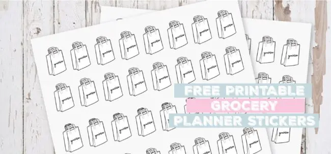 Printable Grocery Planner Stickers