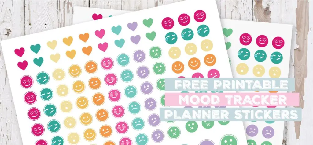 Printable Mood Tracker Planner Stickers