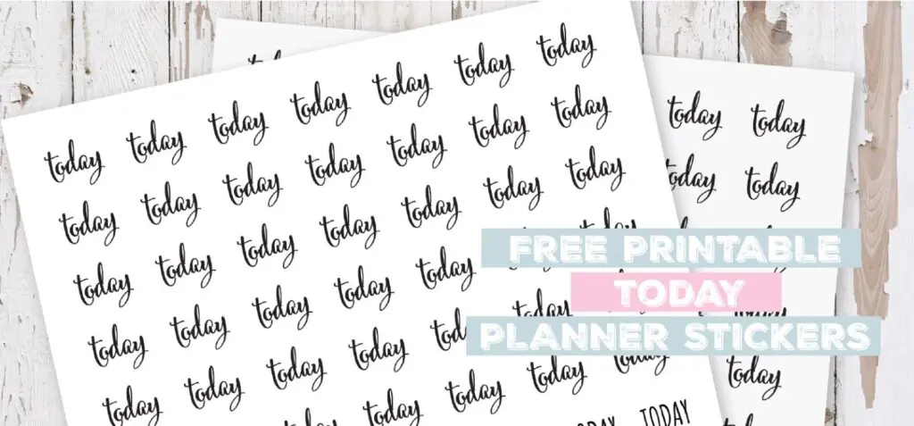 Printable Today Planner Stickers