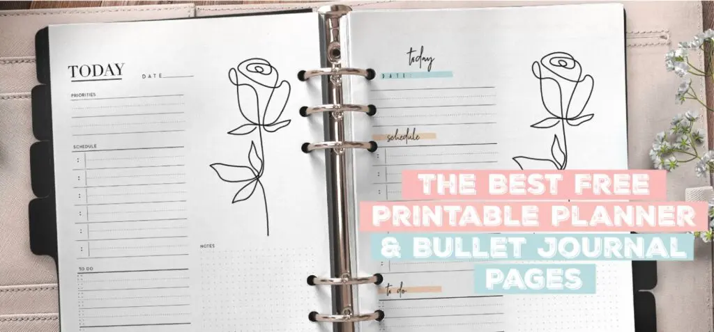 The Best Free Printable Planner and Bullet Journal Pages