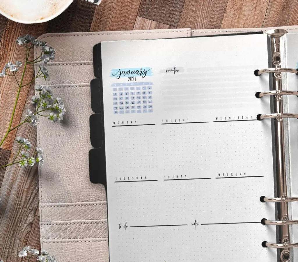 Weekly Planner And Bullet Journal Pages Free Printable 1