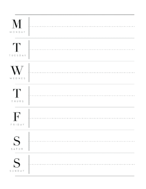 Free Weekly Planner Insert For Priorities On One Page - Free planners