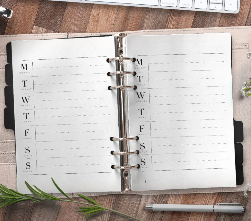 Weekly Planner Insert For Priorities On One Page Free Printable 3