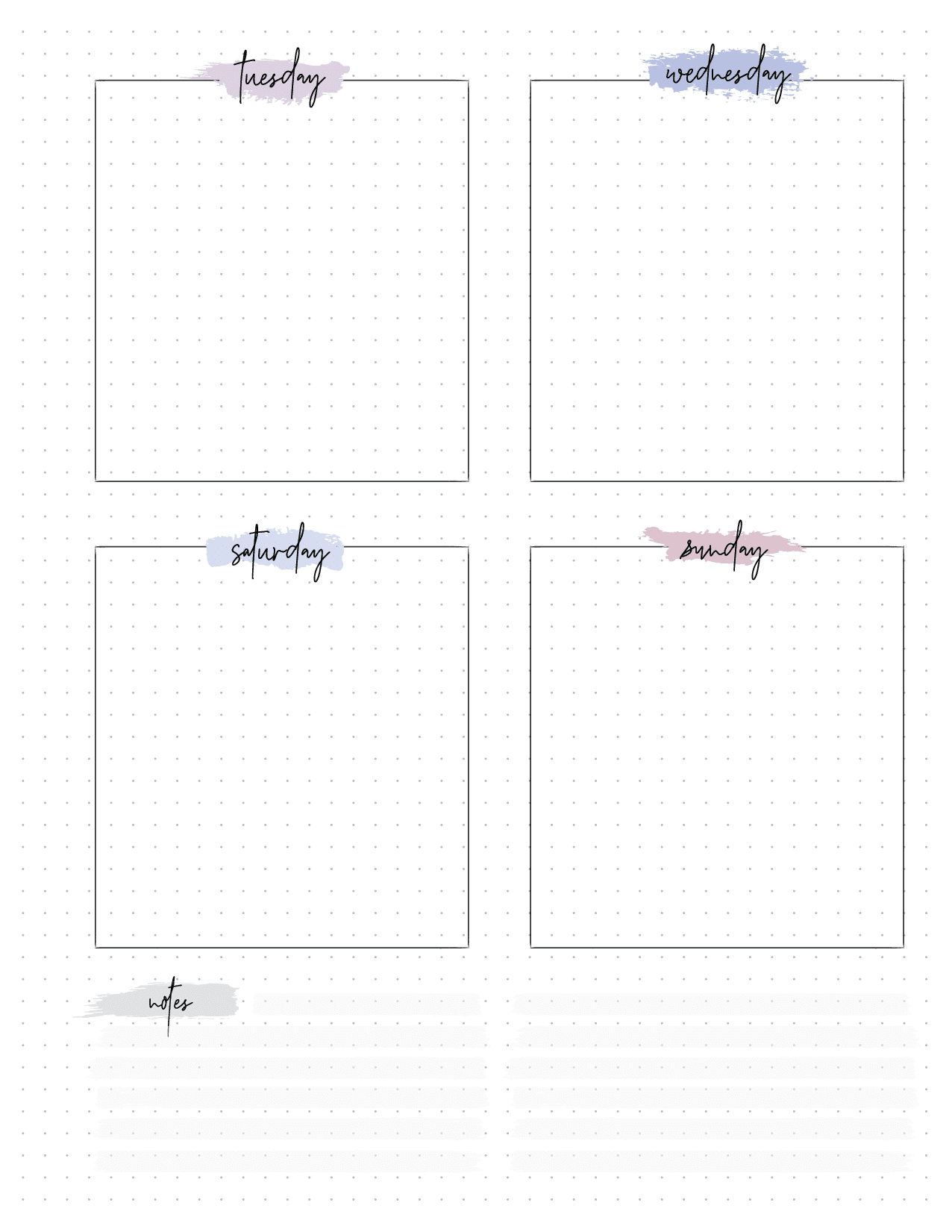 Weekly Planner Pages For Bullet Journal-02