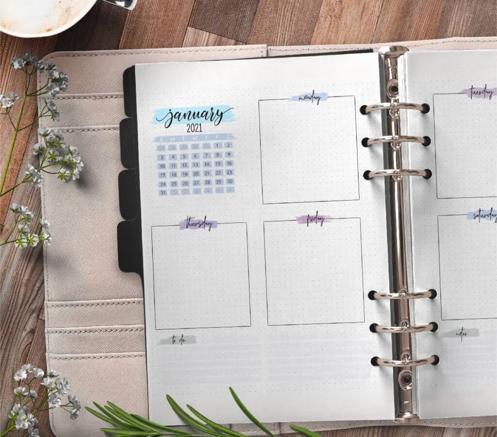 Weekly Planner Pages For Bullet Journal Free Printable 1