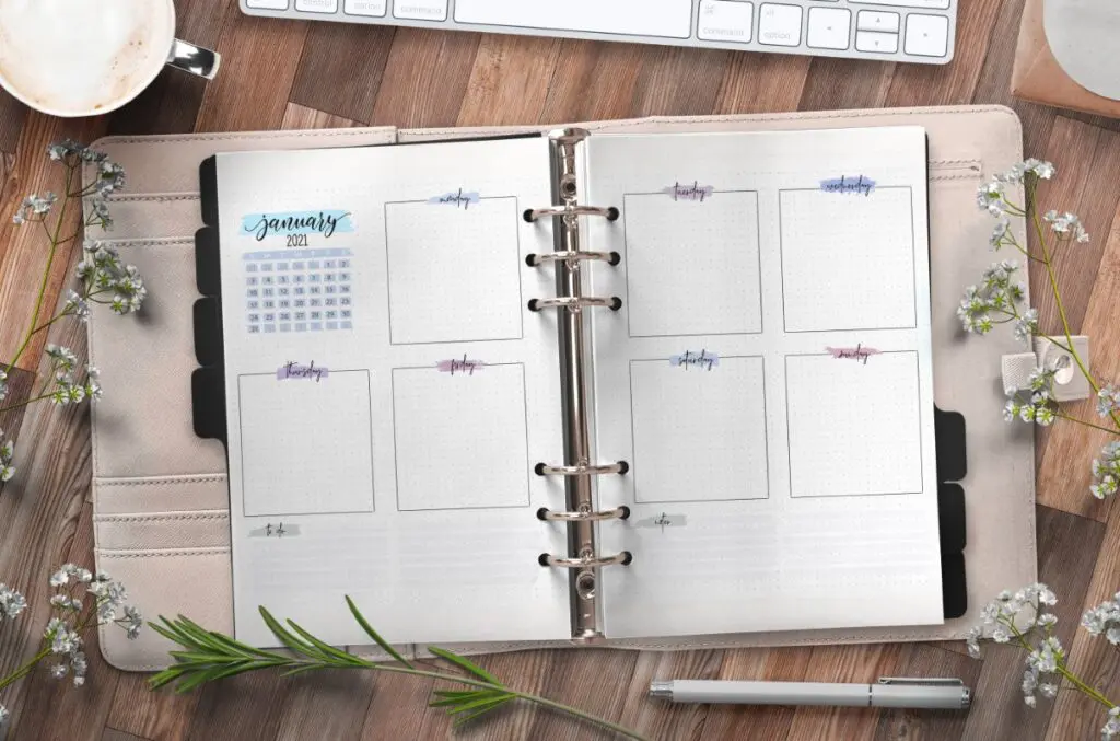 Weekly Planner Pages For Bullet Journal Free Printable