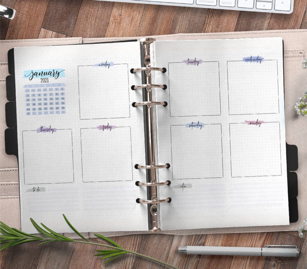 free weekly planner pages for bullet journal ideas and inspiration
