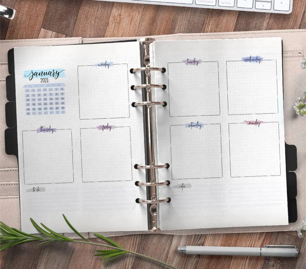 Weekly Planner Pages For Bullet Journal Free Printable 3