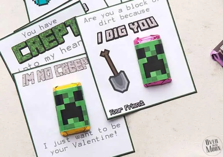 Minecraft Valentine’s Handouts printable