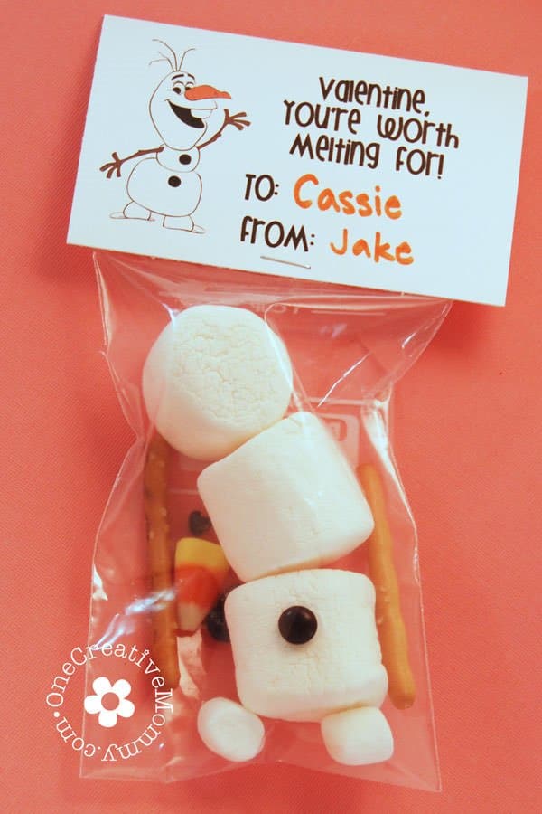 Frozen Olaf Valentines printable