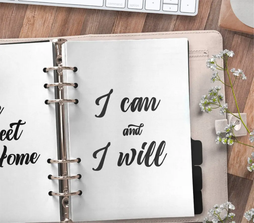 inspirational quote planner page - I can and I will