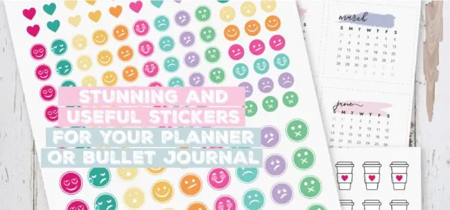 stunning and useful stickers for your planner or bullet journal