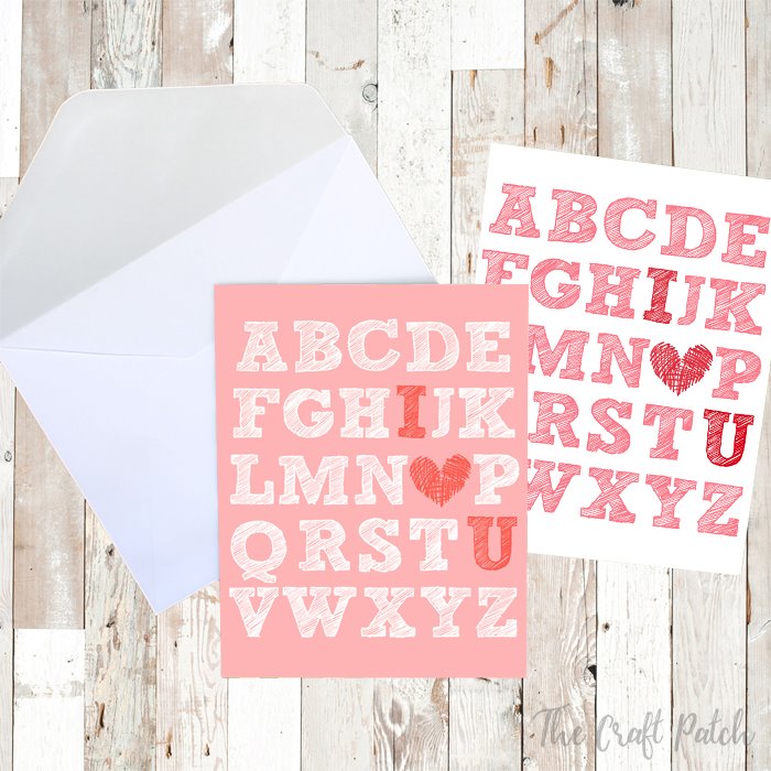 Free Printable Valentine’s Day I Heart U Card