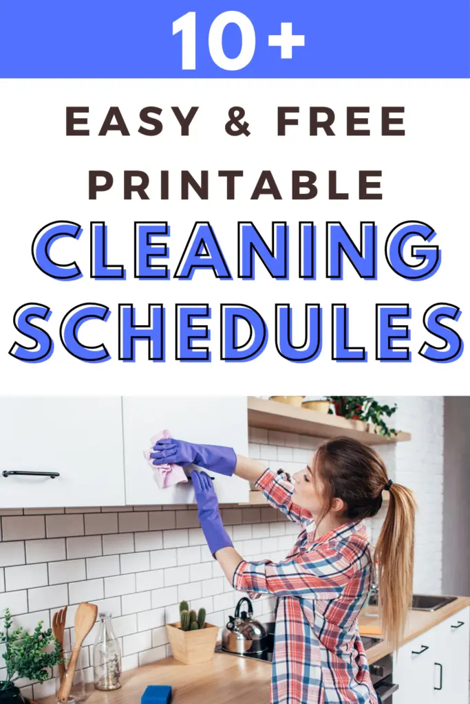 10+ Easy and Free Printable Cleaning Schedules