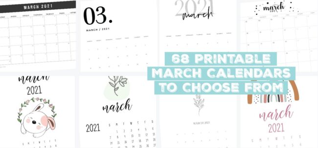 68 printable march calendars