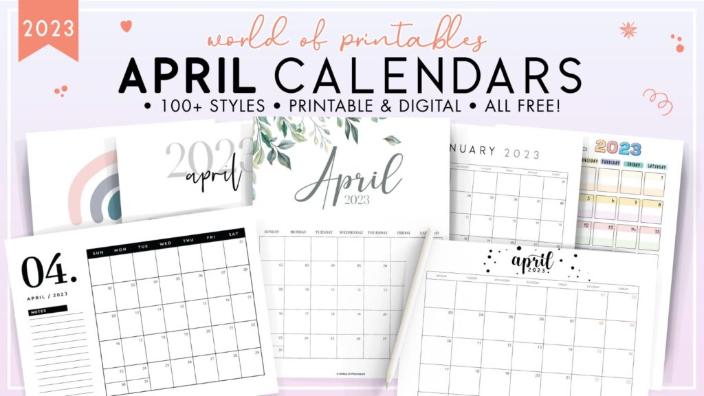 April 2023 Calendars