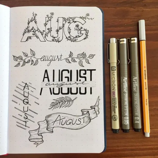 Beautiful August Header Ideas