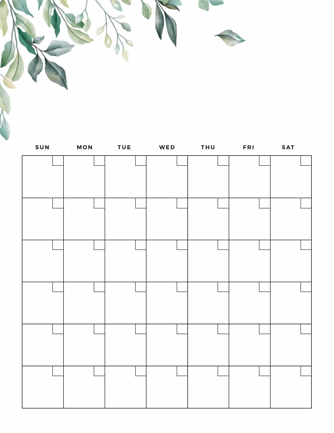 Free Printable Blank Calendar 123calendarscom Blank Calendar 